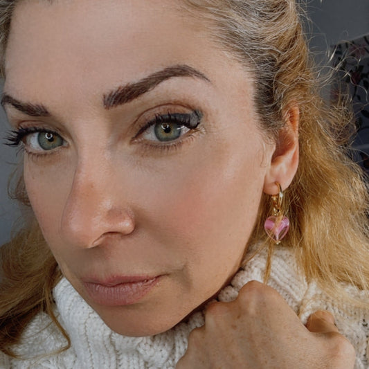 boucles d'oreilles ASYM pink