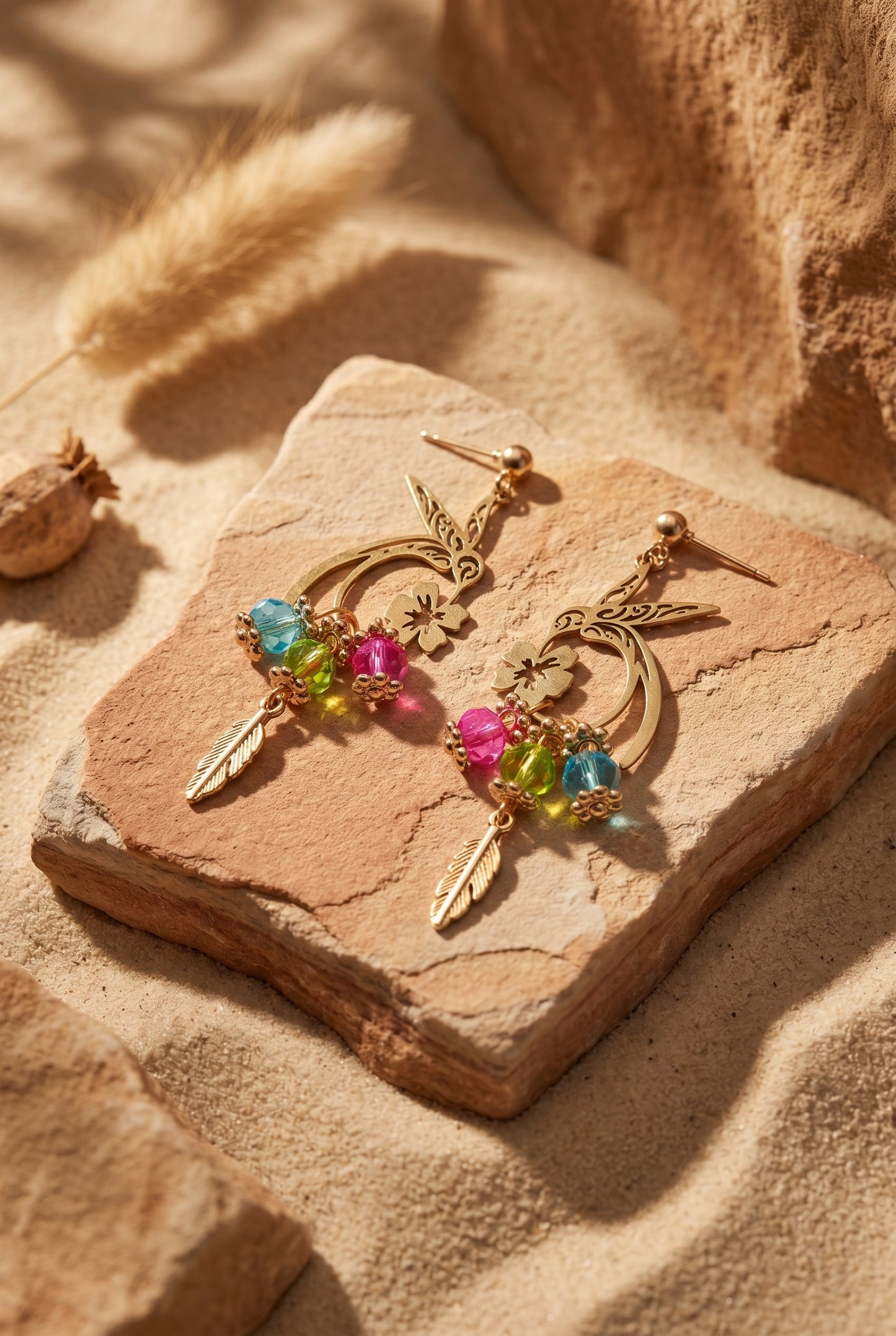 boucles d'oreilles COLIBRI