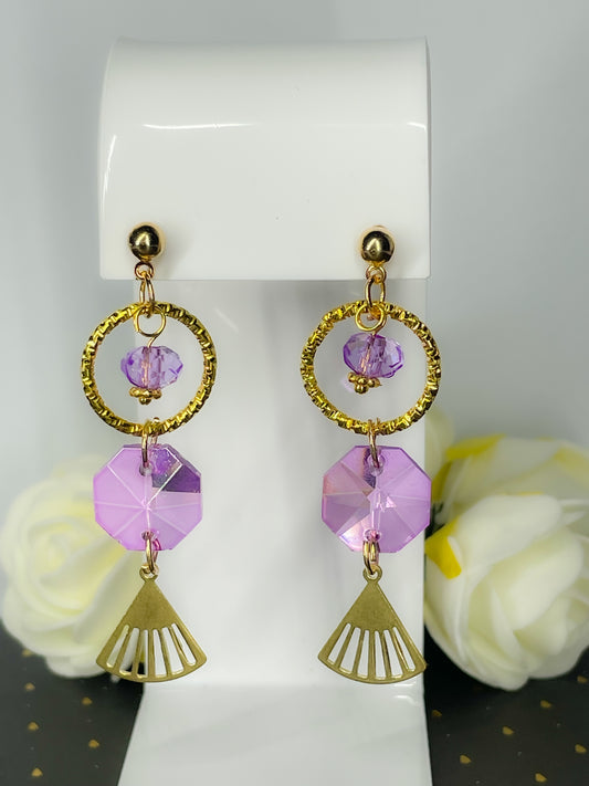 boucles d'oreilles Purply